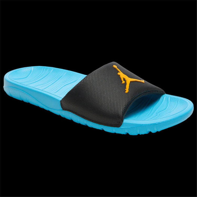 2019 Jordan Break Silde Sandals Blue Black Yellow Hydro